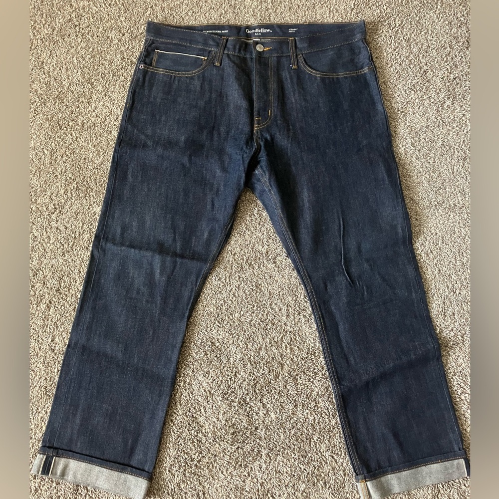 Goodfellow & Co Men’s Straight 14 oz Selvedge Jeans - Size 40x32 (Never Worn)